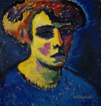  frau - Kopf einer Frau 1911 Alexej von Jawlensky Expressionismus